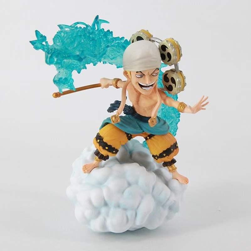 Anime One Piece GK God Enel Battle Ver. PVC Action Figure Statue Collection Model Kids Toys Doll Office Desktop Decor Gifts 11cm