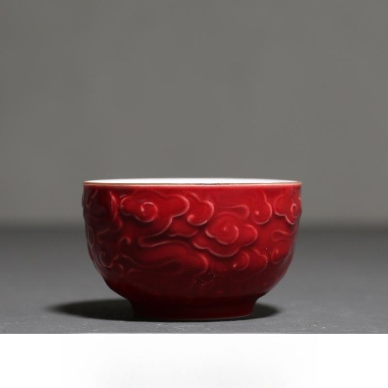 1 Pezzo Tazza da Tè in Ceramica Cinese Tazza a Rilievo Fatta a Mano Tazza da Tè in Porcellana per la Casa Tazza Singola Personale da Viaggio Tazze da Vino Articoli da Tè