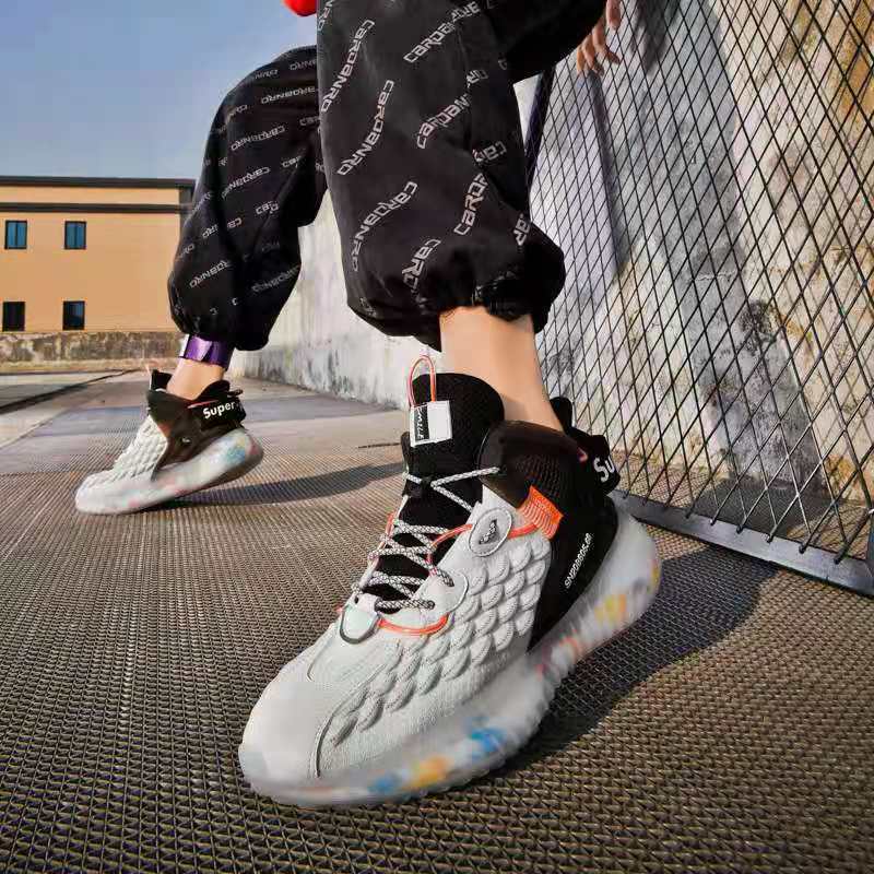 New Men's Shoes Sports Casual Shoes Coconut Shoes Breathable Running Shoes Popcorn Sole Fashion