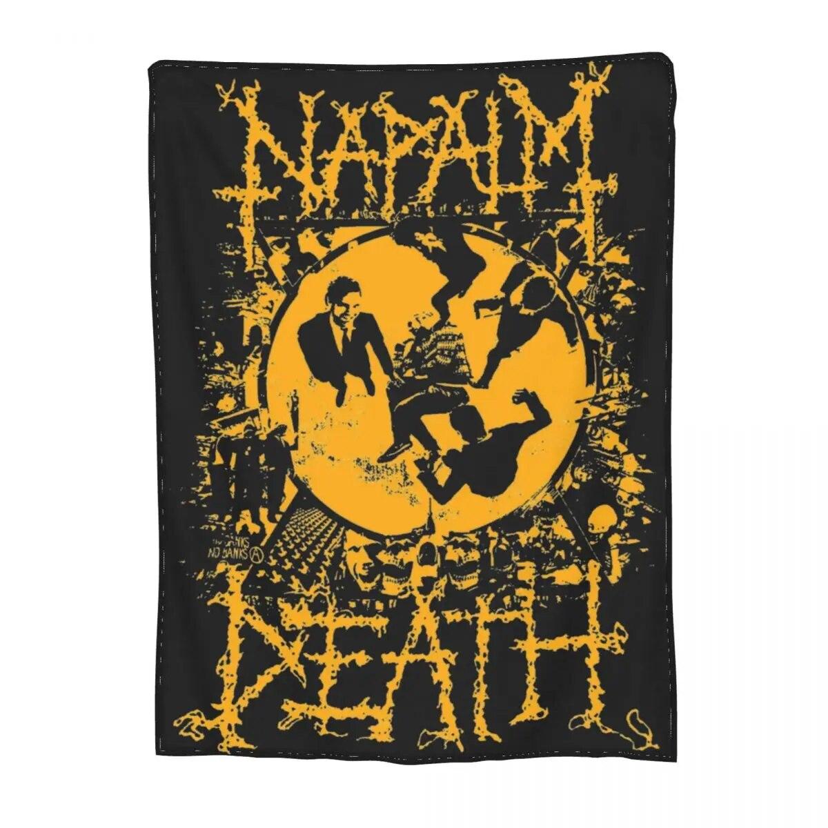 

Комфортное одеяло с музыкальной группой из напалма, товары для дома, декоративные пледы из дэт-метала, легкие тонкие флисовые одеяла для улицы 100x75cm 40x30in