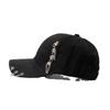 Spring and Autumn Outdoor Women Summer Baseball Cap Korean Style Studded Chain Three Rings Curved Brim Sun Hat Fashion