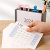 Multifunctional Desk Pencil Holder with 2024 Monthly Calendar, Office Desktop Organizer Pen Holder for Student Teacher