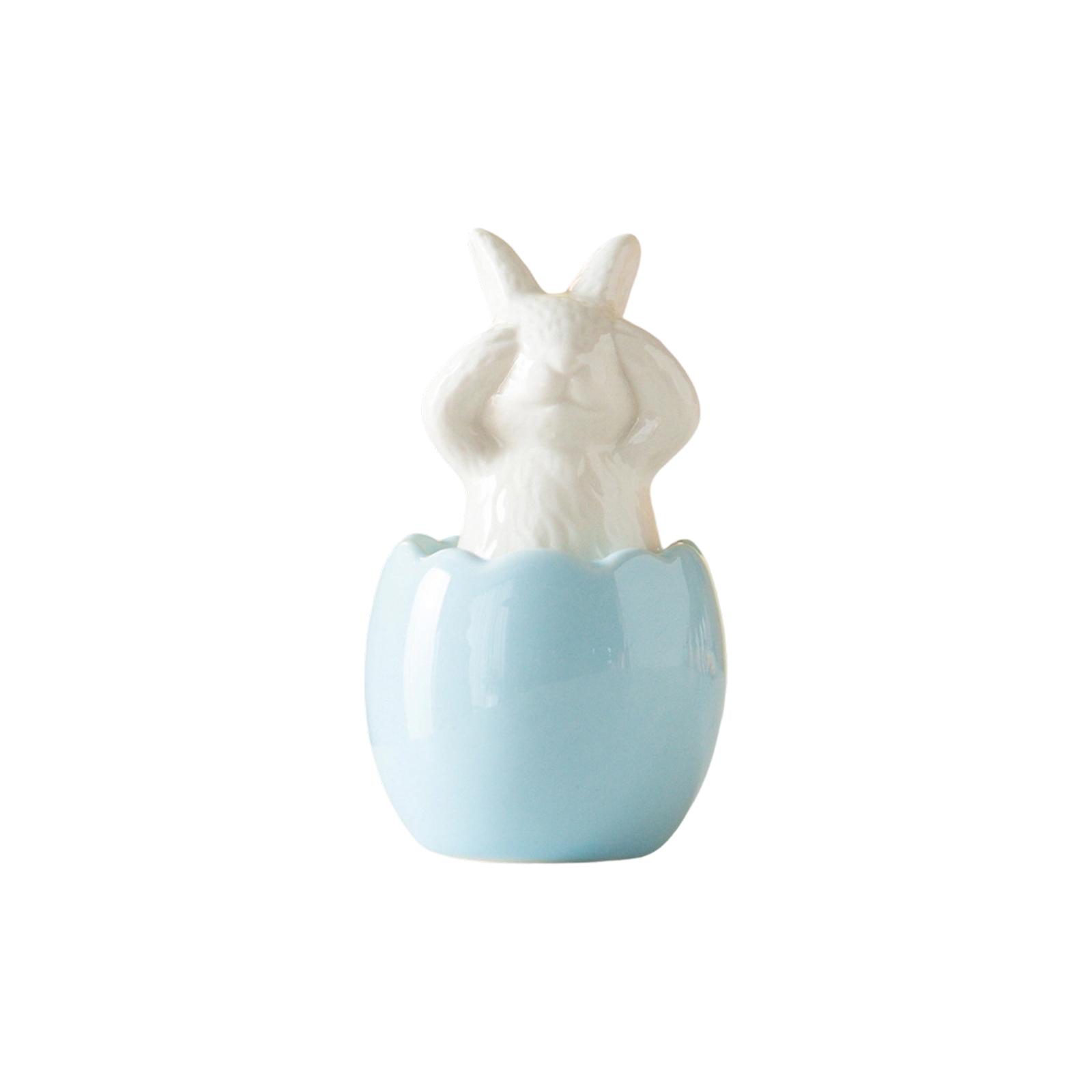 

Easter Bunny Figurines - Minimalist European Ceramic Ornaments For Home & Bedroom Decor One Size