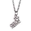 I Love Football Charm Necklace Heart Sports Fan Pendant For Soccer Lovers Casual Jewelry 43cm Chain