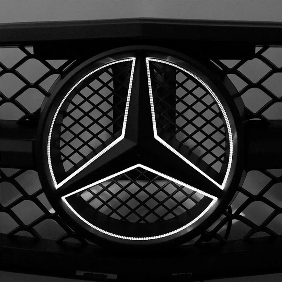 2025 New For Mercedes Benz Car Front Grilled Star Emblem LED Illuminated Logo White Blue Red Light for Mercedes Benz W245 GLK 20