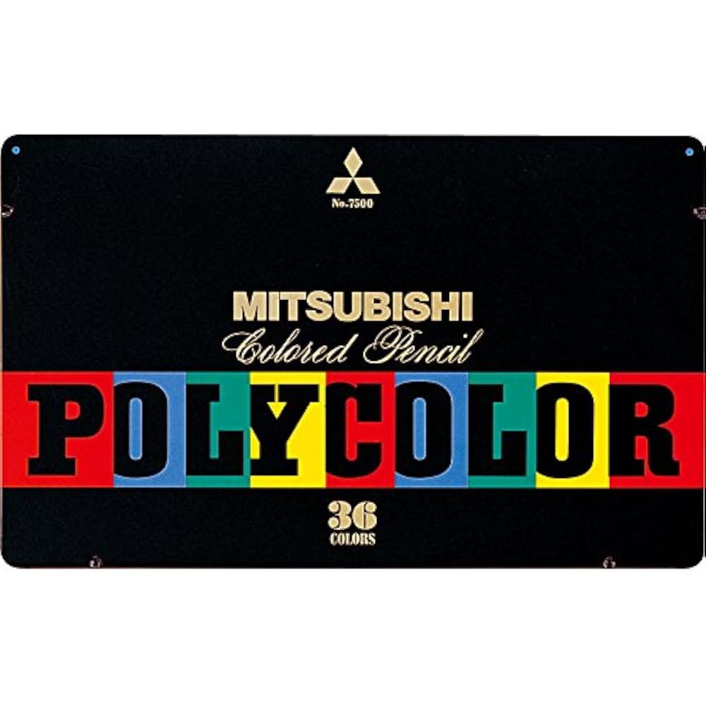 Mitsubishi Pencils Colored Pencils Poly Color 7500 36 Colors K750036C