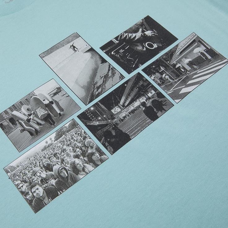 Vans x Ray Barbee x Leica Collaborative Print Sports Crew Neck Short Sleeve T-Shirt Unisex Tops Light-Blue VN0A7PIZYXG