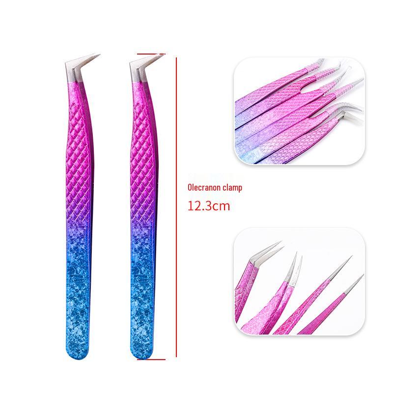 High Precision Stainless Steel Eyelash Extension Tweezers for Beauty and False Eyelashes