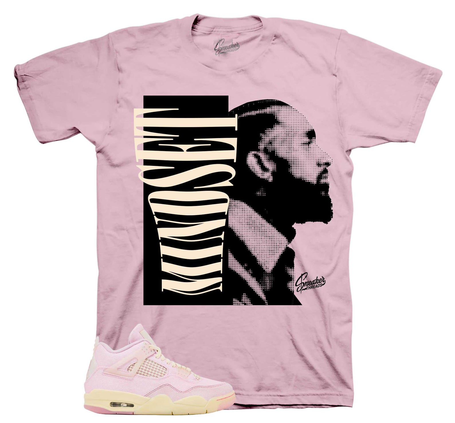 T-Shirt To Match Retro 4 Iced Carmine AJ4 - Mindset Sneaker Tees L