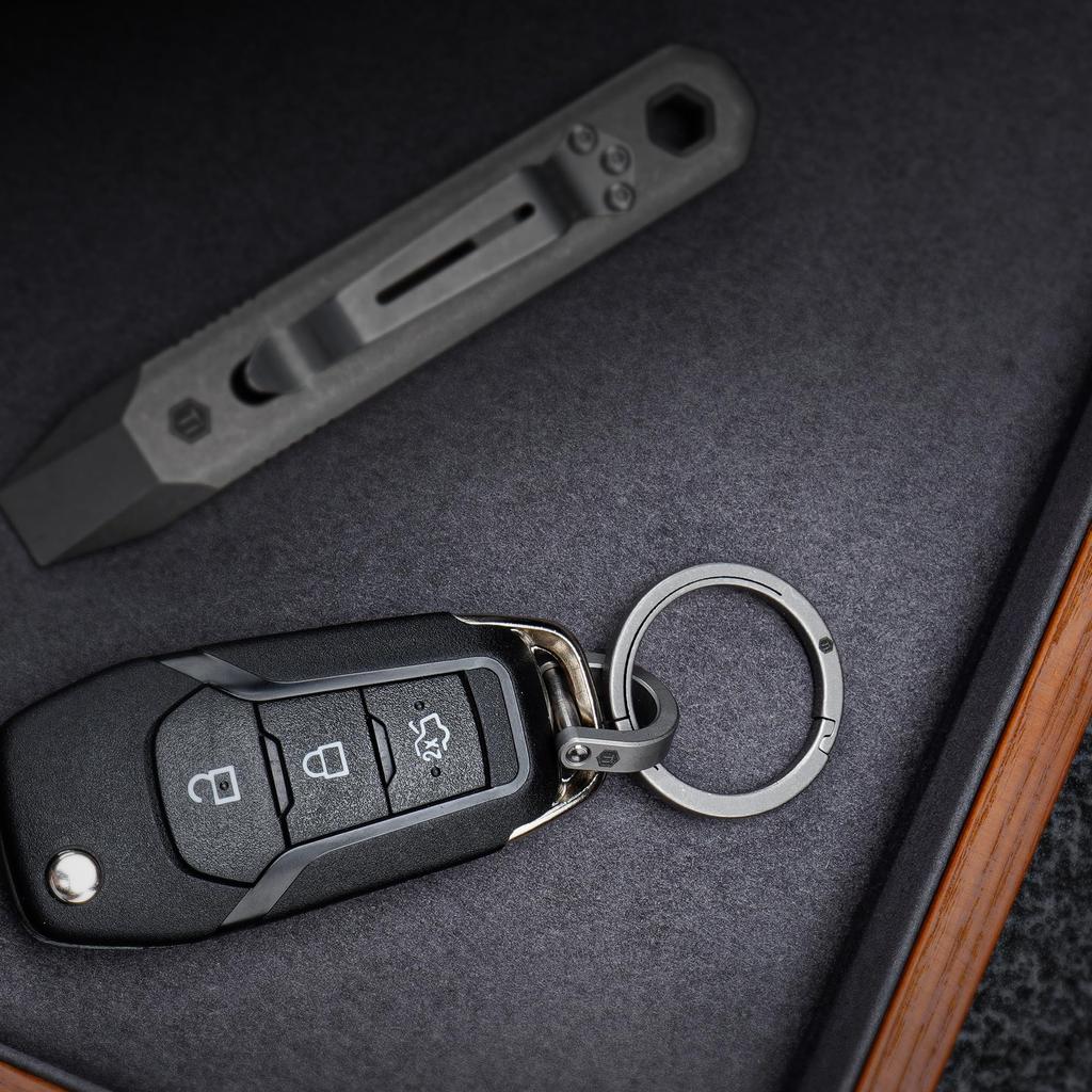 [KeyUnity] KA26 Titanium Key Ring Side Push Key Ring Quick Release Minimalist Split Key