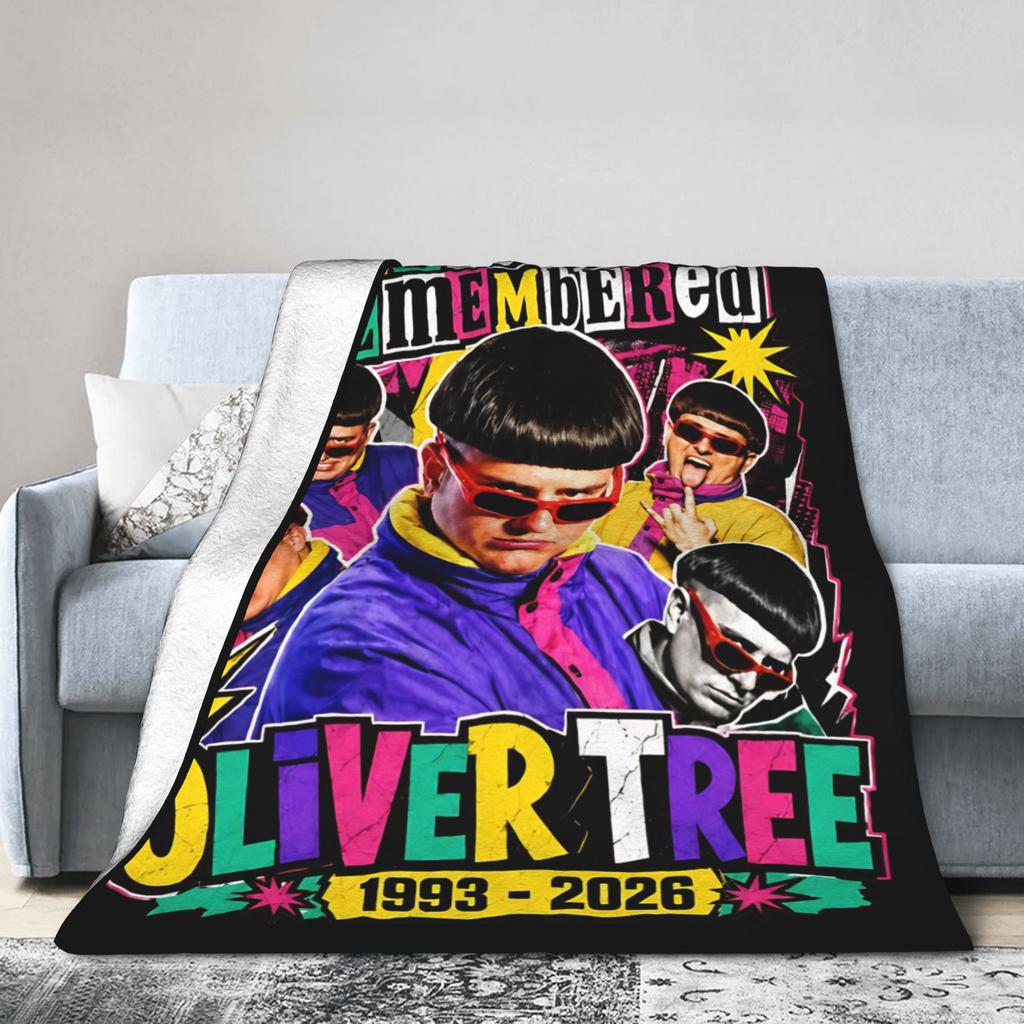 Oliver Tree Riposa in Pace 1993 to Coperta Plaid in Pile per Casa Auto Leggera Peluche Trapunta Sottile