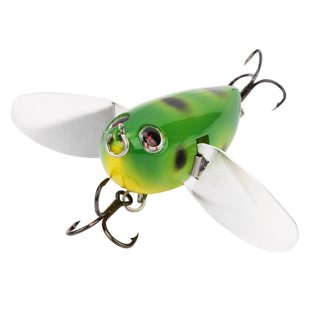 6cm 12.7g ABS Plastic Artificial Fishing Lure Gold Wing Bait Sea Hard Lures Fishing Tackle Accessory2#