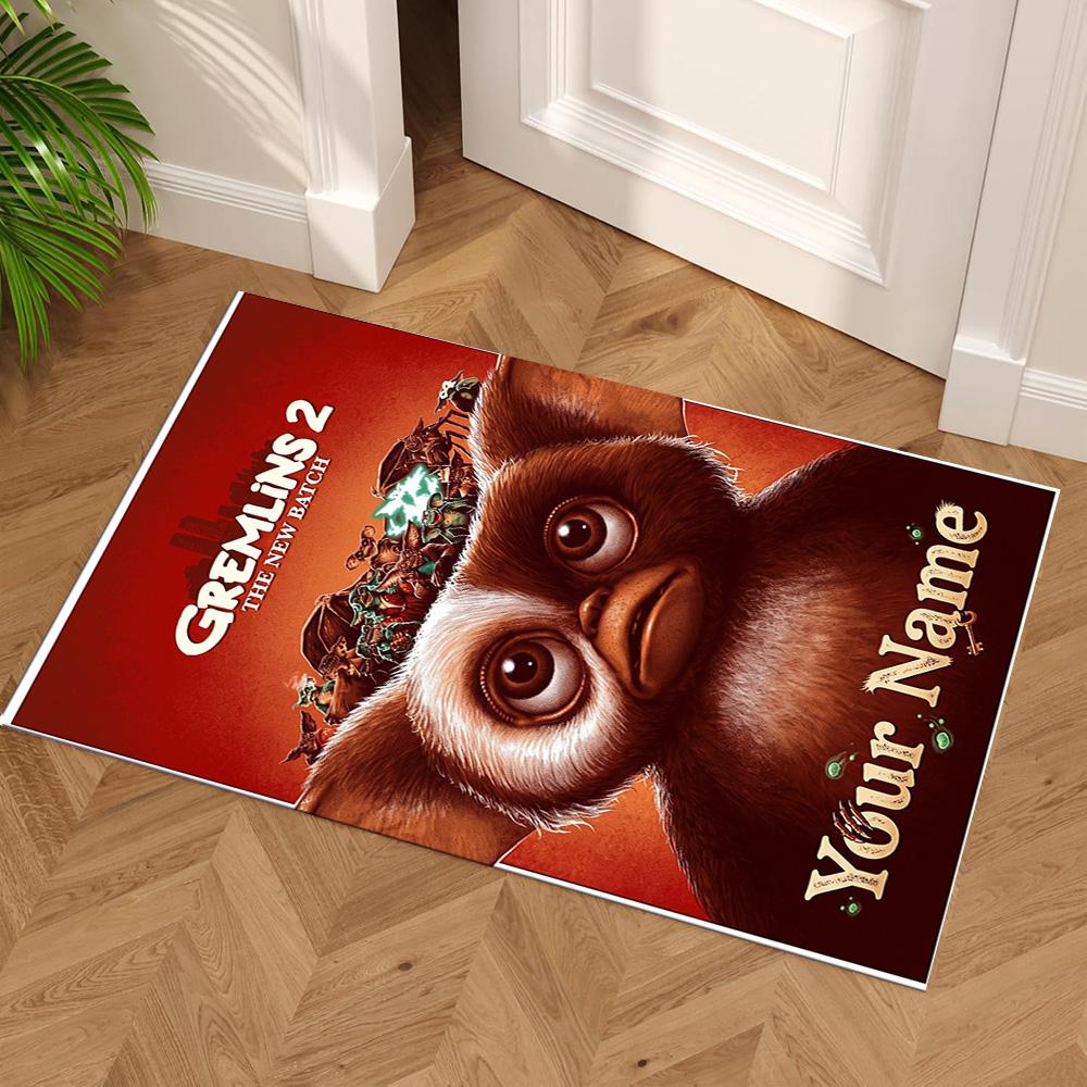 Gremlins Customize Your Name Area Rug Suitable for Hallway Dormitory Playrooms Balcony Antislip Carpet Decorate Offices Wedding Party Gift