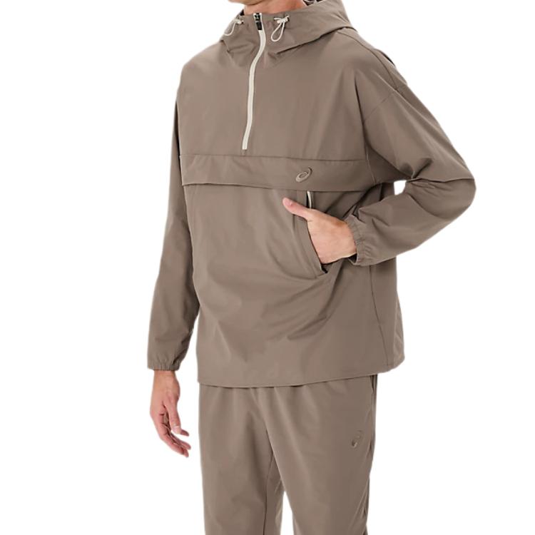 Asics Jackets Men's Light Taupe Hooded Moderate Workwear 2031E893-020