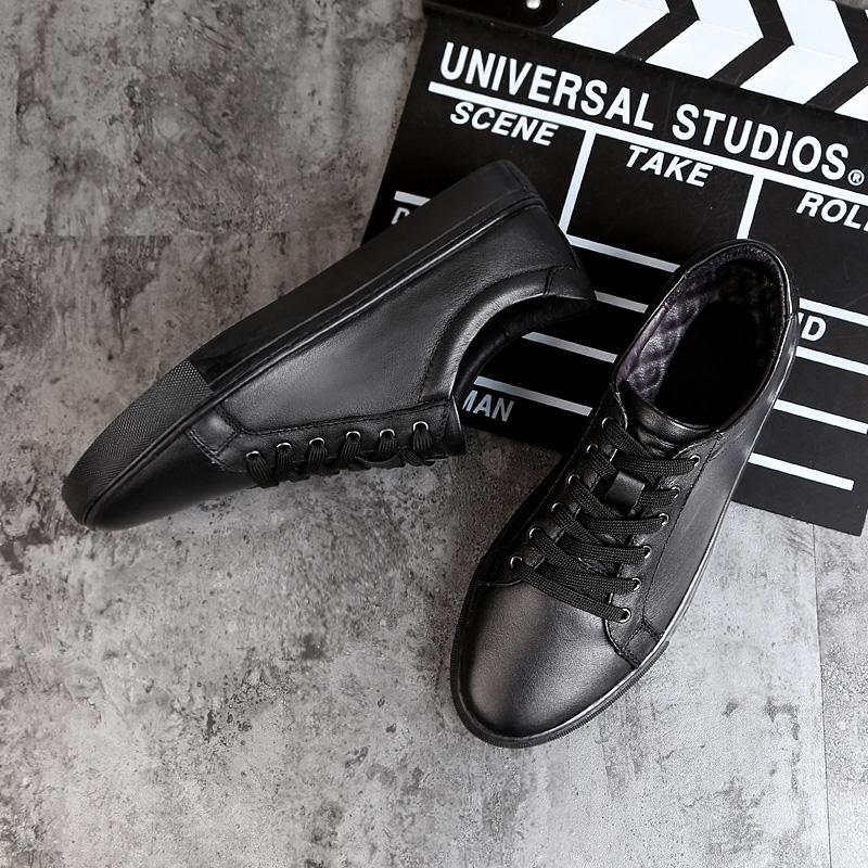 Genuine Leather Mens Casual Shoes all-match Skateboard Trainers Luxury Brand Man Vulacnized Shoes Outdoor Walk Sneakers