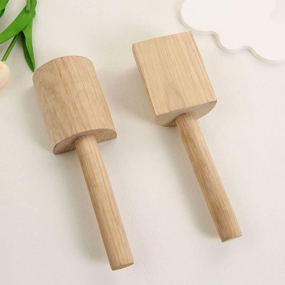 Wooden Mud Hammer Portable Pottery Mud Plate Smooth Clay Paddle Hammer Shaping Porcelain Cup