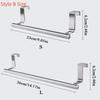 Stainless Steel Over Door Towel Bar Hanging Holder Cabinet White Black Towel Rag Rack Shelf Hanger Bathroom Kitchen Supplies