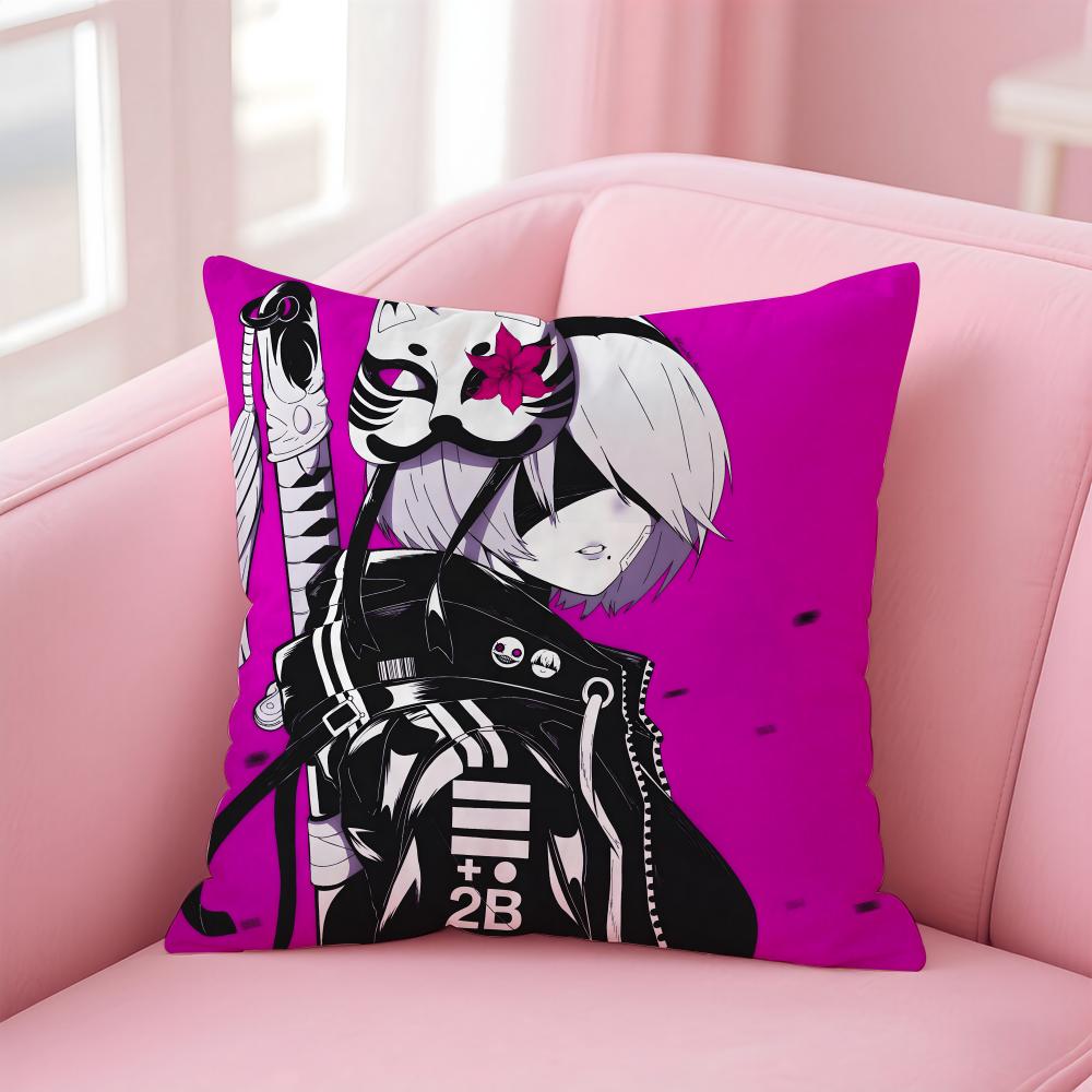 game N-Nier A-Automata Cushion Cover Comfortable Reversible Pillow Cover Ideal for Car Sofa Bedroom & Beyond