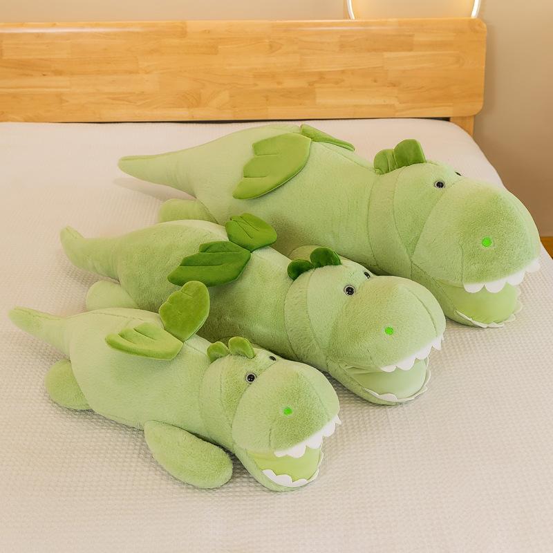 

Маленькая кукла летающего дракона, подушка для сна, плюшевая игрушка, кукла-подушка для спины, подарок на день рождения ребенка, милая кукла динозавра 80cm зелёный