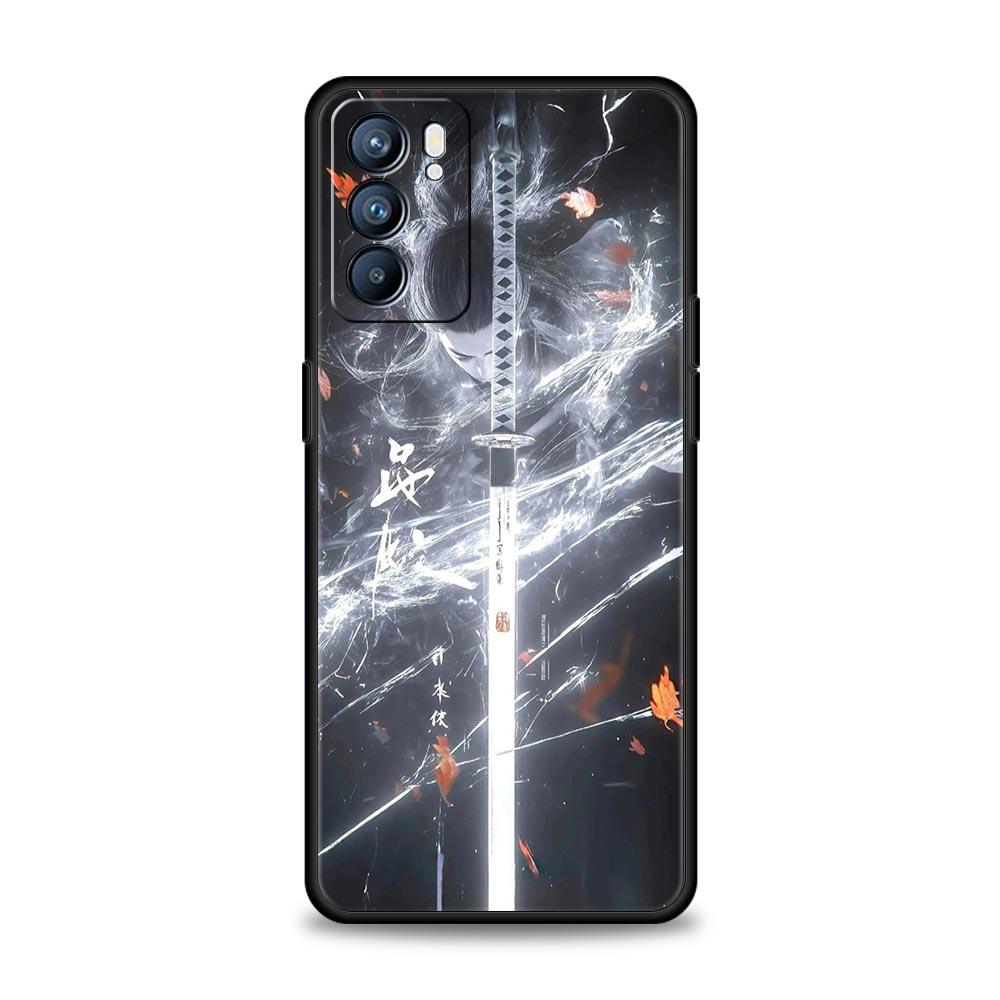 The Sword Creative Pattern Phone Case For Oppo Reno 13 12 11 10 7 F Find X5 X6 A98 A80 A79 A78 A57 A54 A31 A17 Pro 5G Soft TPU