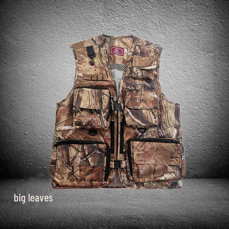 Men's Breathable Multi-Pocket Workwear Vest - Customizable Logo for Outdoor Volunteers