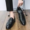 Foreign trade men's shoes autumn new men's British business casual leather shoes trend four seasons pointed loafers one pedal