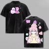 Unisex Soft Couple Streetwear Vintage Classic Harajuku Washed T-Shirt With Anime Bocchi the Rock! Gotoh Hitori Graphic Print