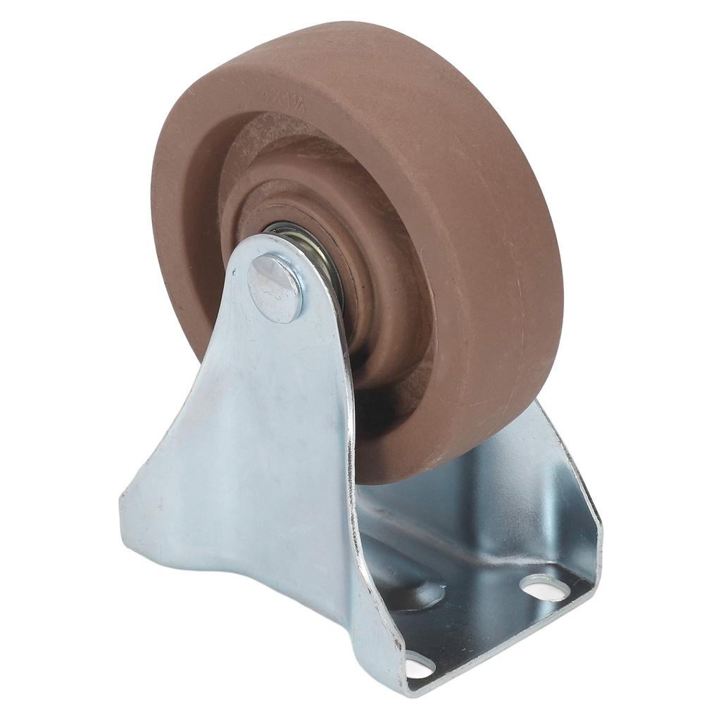 Nylon Caster 4in Fixed Plate Caster Wheel Heat Resistant for Machine Trolley Cart