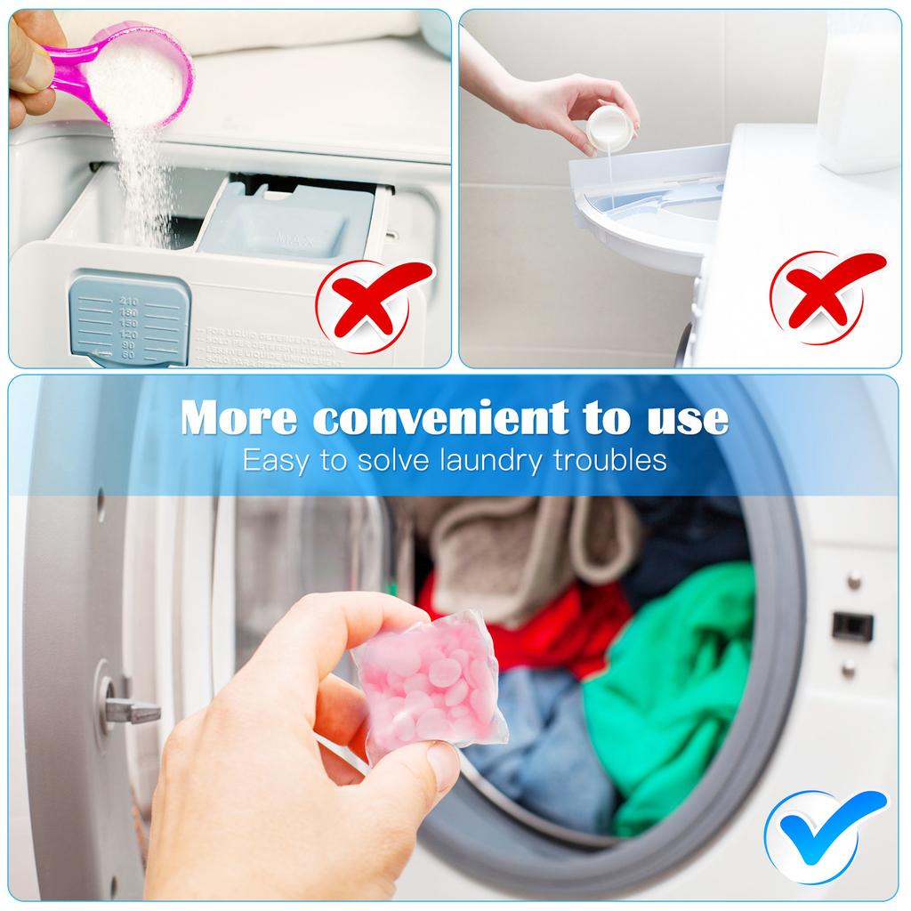 30pcs Laundry Scent Booster Beads Long Lasting Fragrance Freshener for Clothes Color Protection Quick Dissolve Washing Machine Use All Fabrics