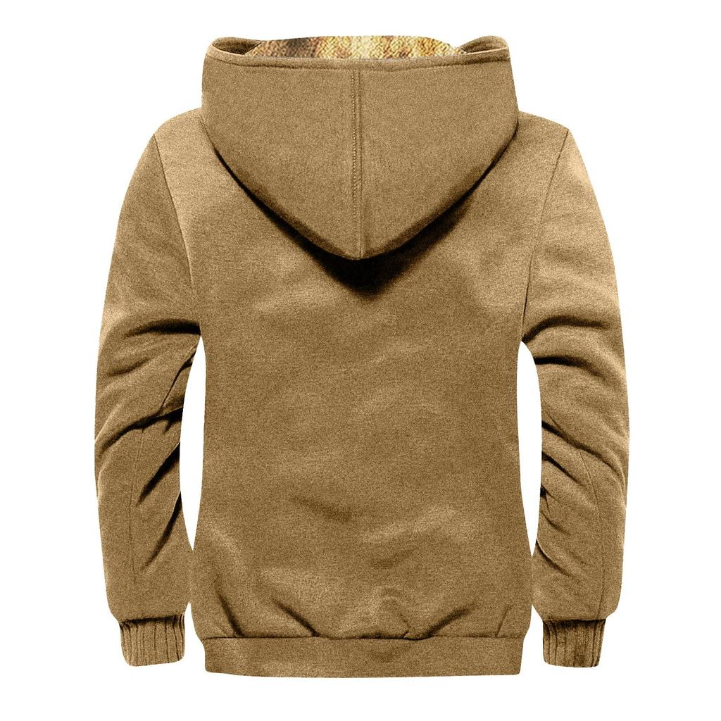 Men's Print Jacket Men's Spring And Autumn Casual Trend Zipper Hooded Jacket