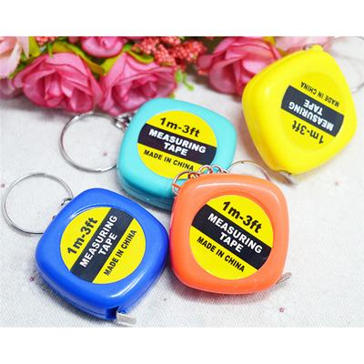 2 Adet Mini Anahtarlık Geri Çekilebilir Cetvel Mezura Taşınabilir Çekmeli Cetvel Anahtarlık