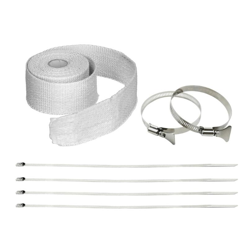 1 комплект Изоляция выхлопной трубы Термозащита Теплоизоляционная лента рулон Изоляция для дымохода 1