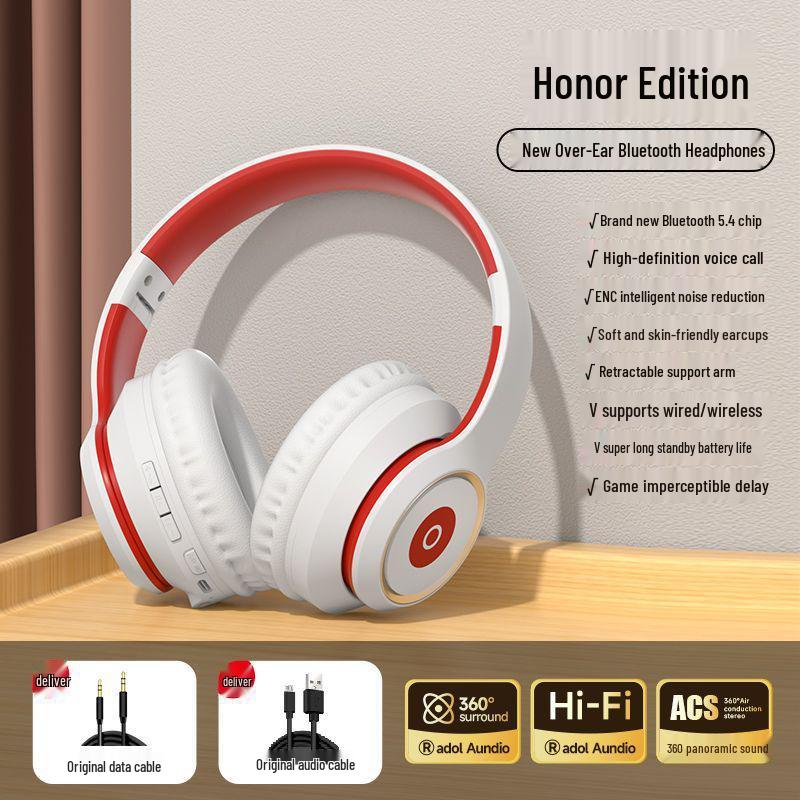 Wireless Over-Ear Bluetooth Headphones with Heavy Bass, Long Battery Life, and Noise Cancelling for Gaming