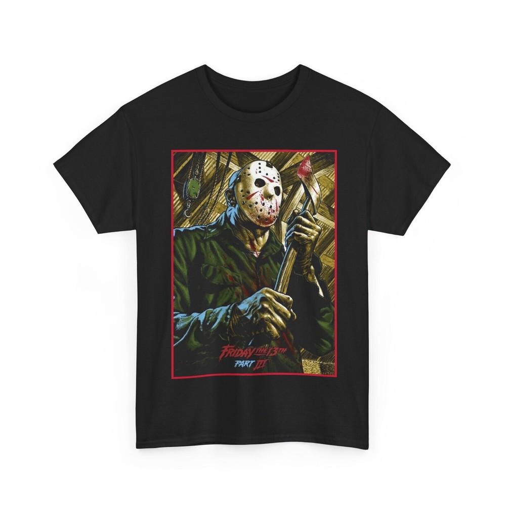 

Friday The 13th Part 3 Movie T Shirt Unisex Heavy Cotton Tee Unisex T-Shirt M