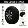 Fierce Black Wolf with Glowing Red Eyes Spare Tire Cover Wheel Protector Covers Outdoor Adventure for Trailer Travel 17 Inch