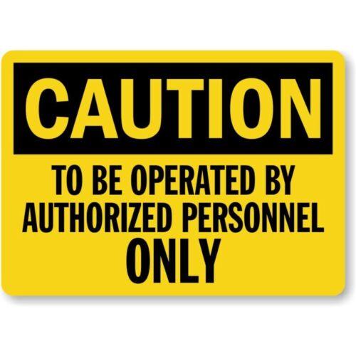 

Authorized Personnel Caution Aluminum Weatherproof Sign pAluminum 20x30cm（7.8x11.8inch）