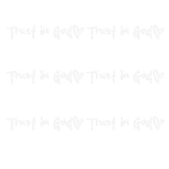 2/4/6/8Pcs Trust in God Rearview Mirror Stickers Strong Stickiness Waterproof Self Adhesive Car Decals Automotive Exterior Decals