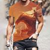3D Digital Printing T-Shirt Teen Men's Short Sleeve Top Versatile Breathable