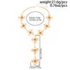 Gold Flower Pendant Necklace Punk Flower Tassels Earrings Vintage Y-shaped Chain Necklace  Women