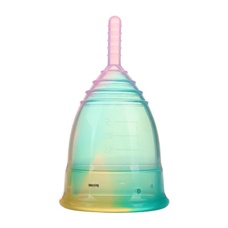 

Rainbow Silicone Menstrual Cup: Eco-friendly Period Alternative Rainbow Cup S