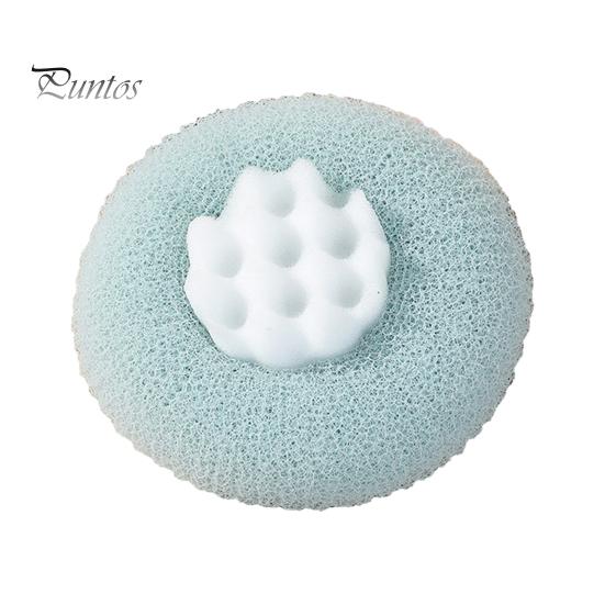 Bath Ball Round Sunflower Shape Shower Ball with Suction Cup And Handle Gentle Exfoliation Shower Sponge for Bathroom