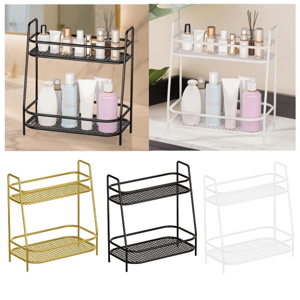 2 Tier Spice Storage Rack Home Countertop Freestanding Kitchen Cabinet Shelf