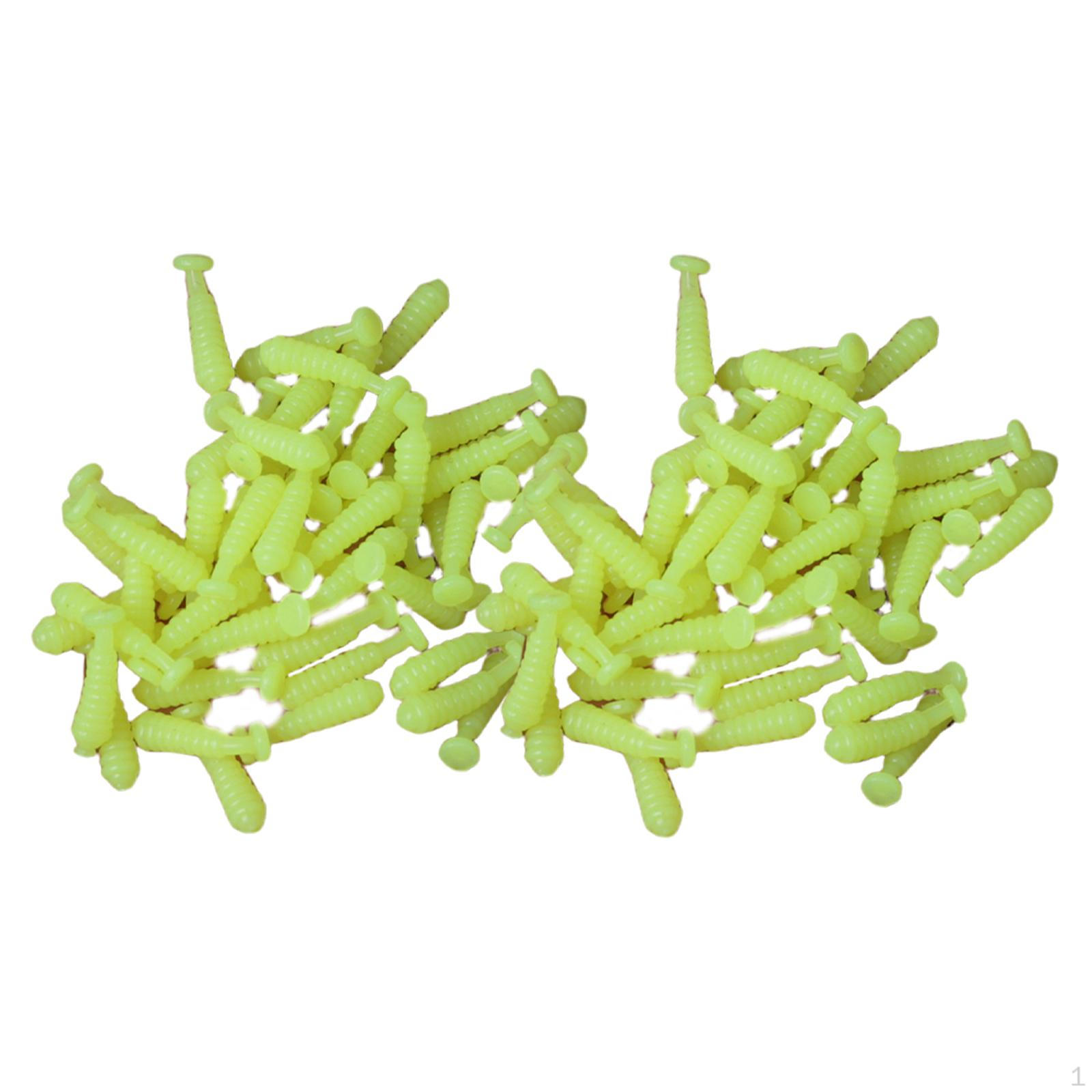 

100 штук рыболовных приманок силиконовые приманки для ловли карпа и судака 1cm_Yellow