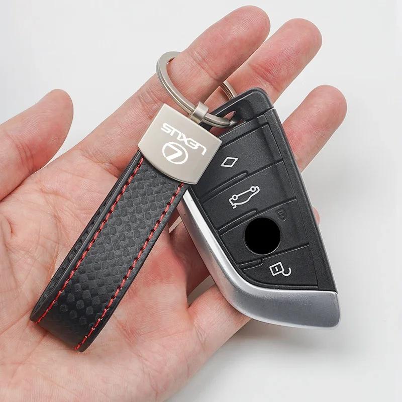 Suede Keychain Customize Emblem Keyring Pendant For Lexus Fsport RX330 IS250 Ct200h ES300h RX350 IS300h NX300h GS300 ES350 GS300