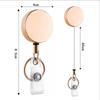 1Pc Metal Retractable Easy Pull Key Ring Id Holders Lanyard Badge Holder Reel Name Badge Tag Card Clip Recoil Reel Belt Clip
