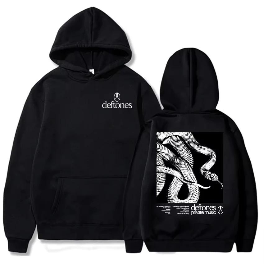 

Deftones Private Music 2D Hoodie 2025 Album Graphic Printed Sweatshirt Autumn Cotton Long Sleeve Sudaderas Unisex Leisure fashio S