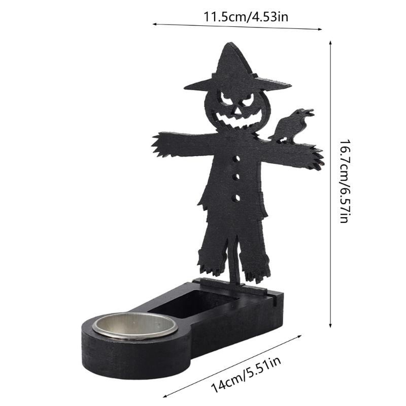 Funny Shadows Stand Wrought Iron Halloween Table Candlestick Decoration Home Ornament Candlelights Dinner Candle Holder