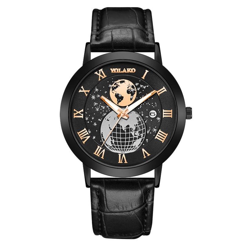 Mens Leather Business Fashion Watch Strap Watch For Gift Giving