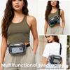 1 Pc Women Transparent Waist Bag Waterproof Clear Fanny Pack Adjustable Strap Casual Crossbody Bag Phone Storage Bags for Travel
