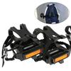 Bike Pedals Toe Clip Cage Spin Pedals with Toe Clip and Straps for Exercise Bike